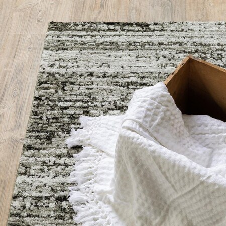 Homeroots 3 x 5 ft. Ash & Slate Abstract Area Rug 383693
